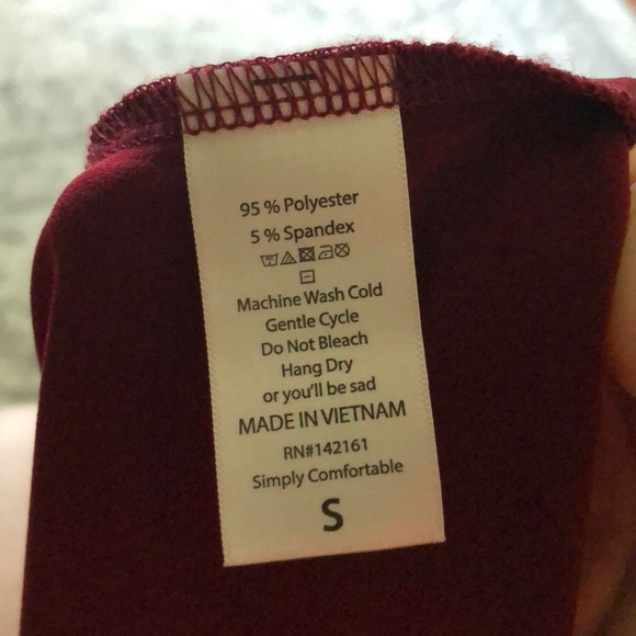 AMAZING Lularoe Azure Skirt! Maroon oxblood color. - Picture 4 of 4
